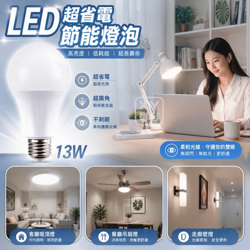 (2個)LED超省電節能燈泡