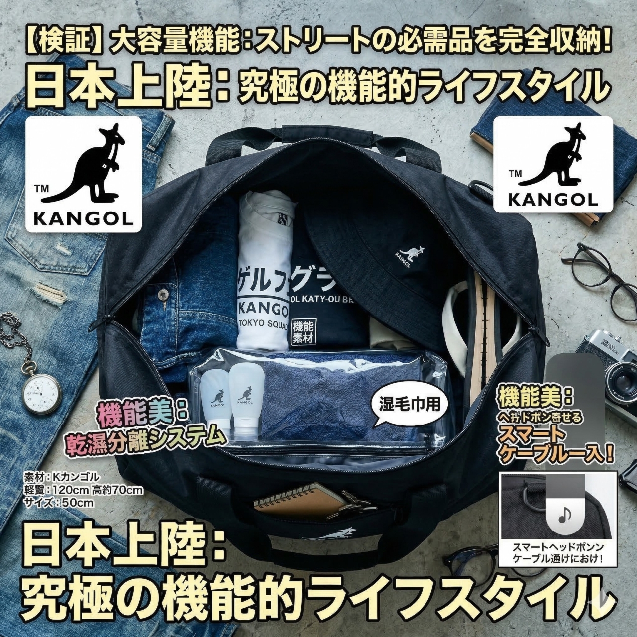 知名品牌 日本潮流爆款 大容量機能行李袋