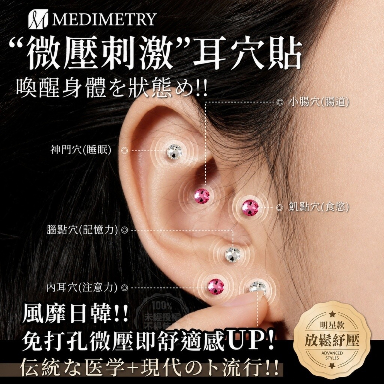 Medimetry® 中醫同款微壓耳穴貼 20貼