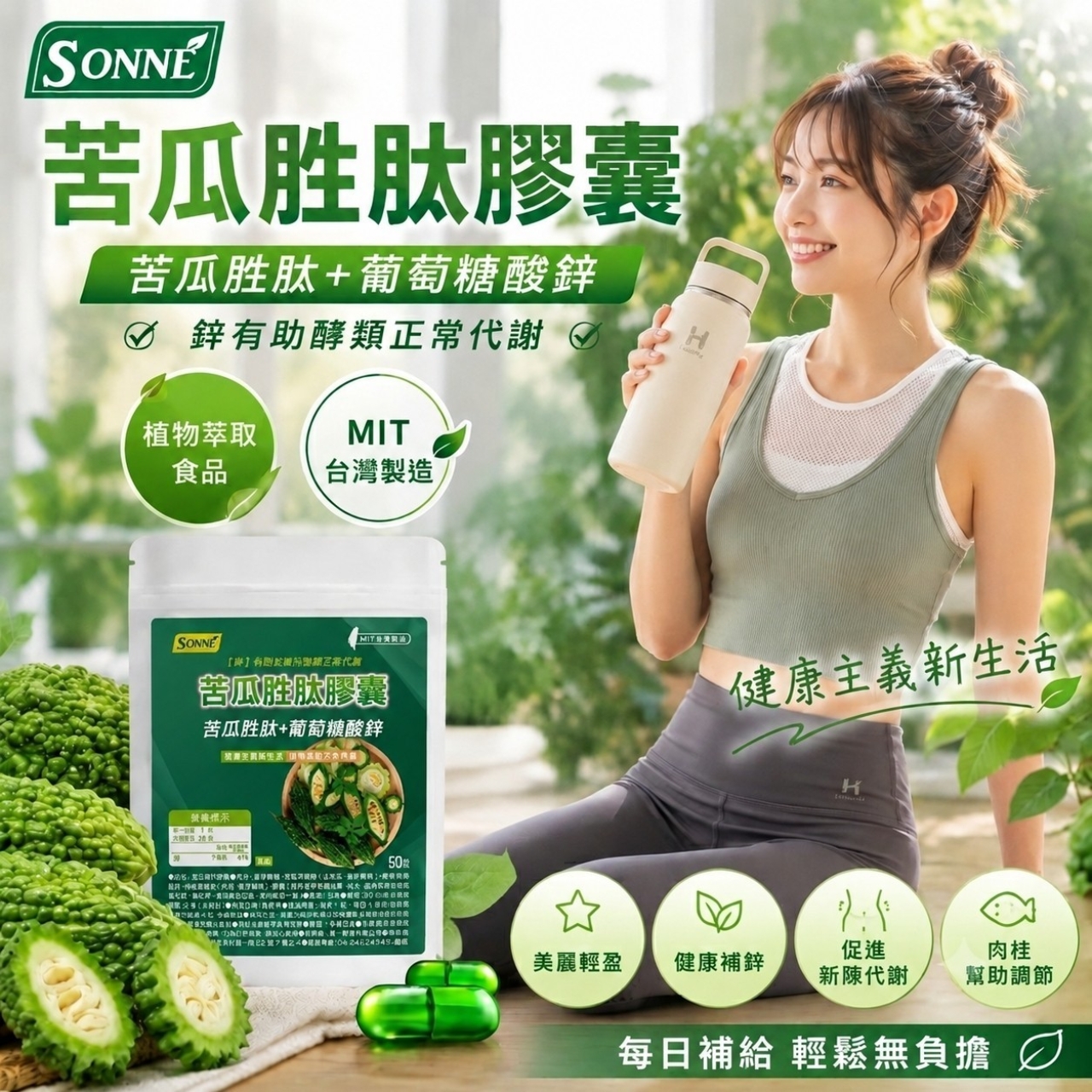 SONNE 苦瓜胜肽膠囊30入