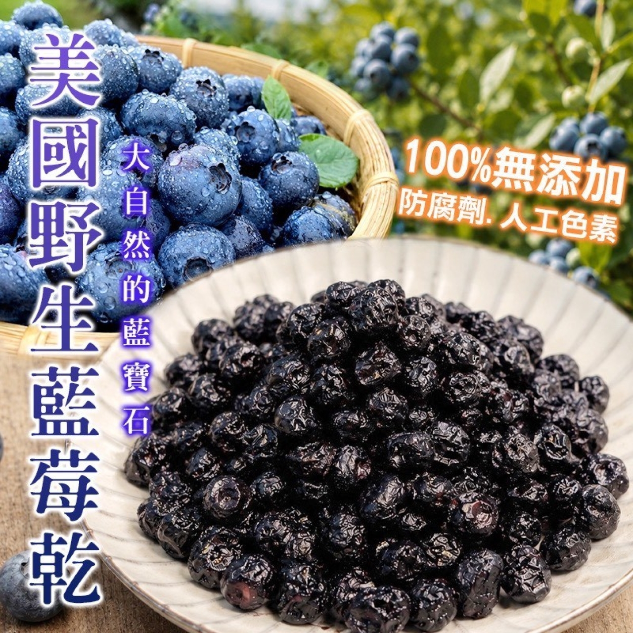 北美天然的藍寶石 野生低糖藍莓乾