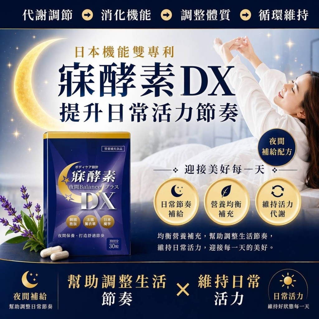 最新升級寐酵素DX夜間輕養膠囊 30顆一盒
