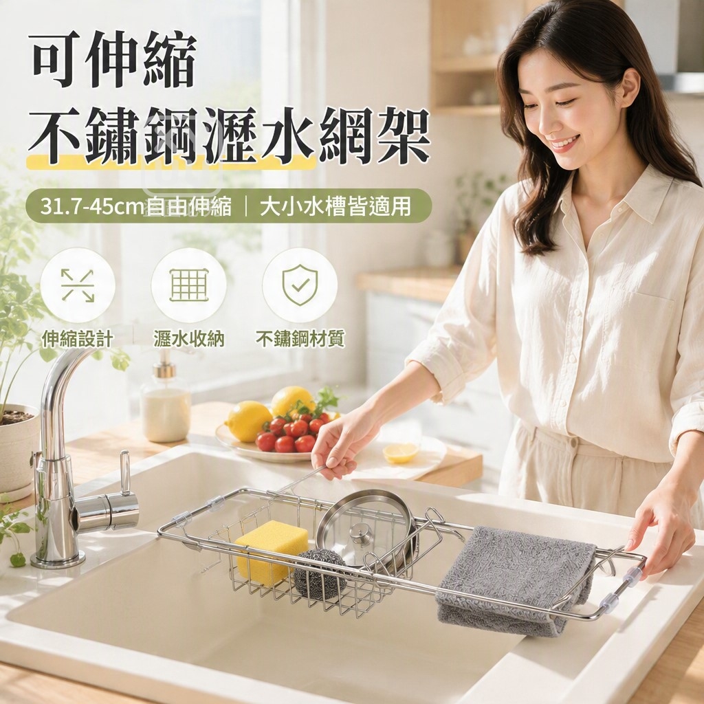 可伸縮不鏽鋼瀝水網架